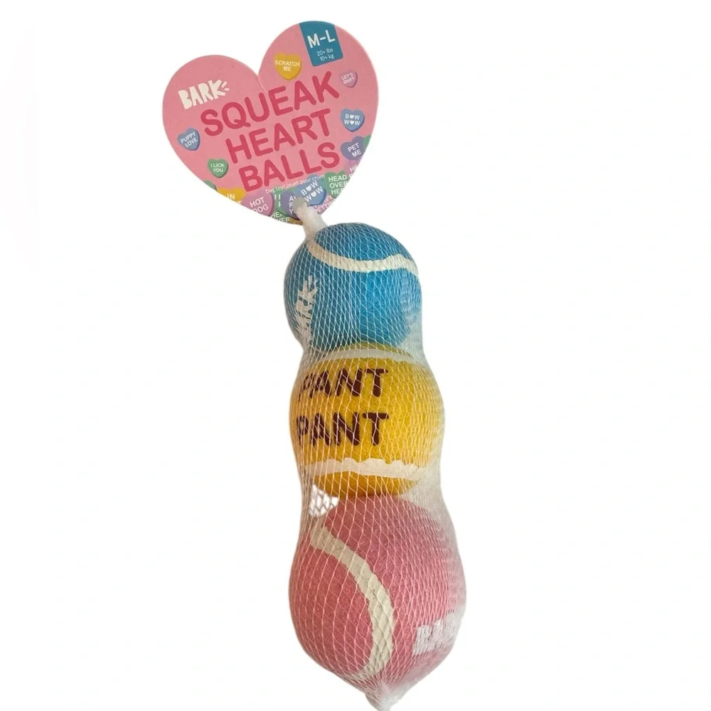 Bark Squeak Heart Balls